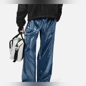 Rains Cargo Rain Pants Wide Sonic Blue